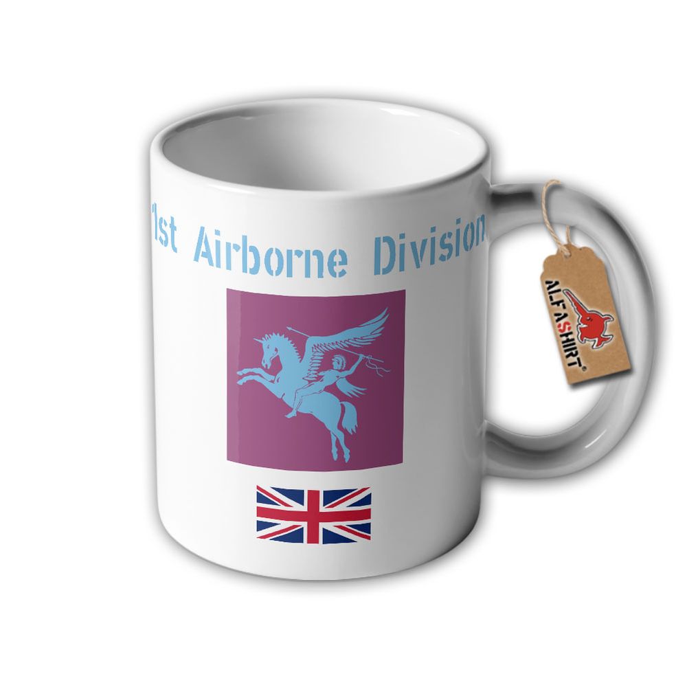 Tasse 1st Airborne Division Parachute Operation Biting England Abzeichen #32363