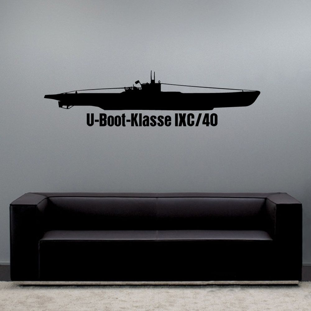 Wall decal submarine class IXC40 enlargement improvement U530 #A6216