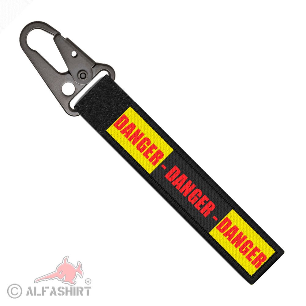 Tactical Schlüsselanhänger Danger Flatterband Sperrung Anhänger #38045