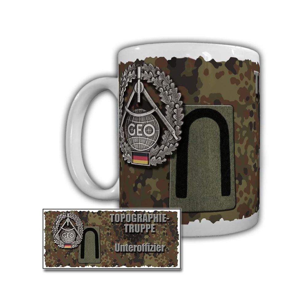 Tasse Topographietruppe Unteroffizier Vermessung Darstellung Beschreibung #29976