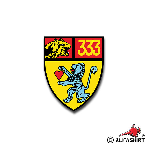 Aufkleber/Sticker PzBtl 333 Löwe Herz 1959 Bundeswehr Bataillon 7x6cm A1440