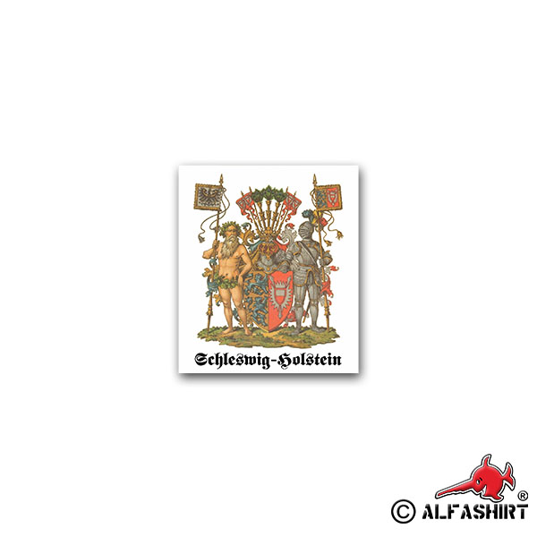 Sticker Province of Schleswig-Holstein Prussia SH Kiel 6x7cm A2052
