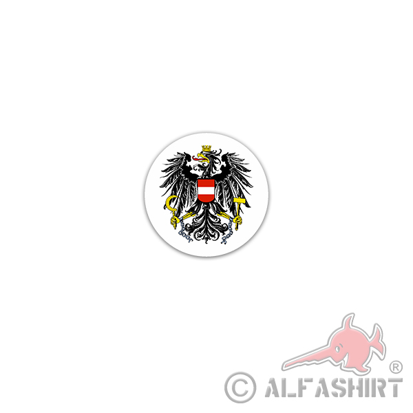 Aufkleber/Sticker Österreich Bundeswappen Austria Wien Deutsch Adler 7x7cm A3238