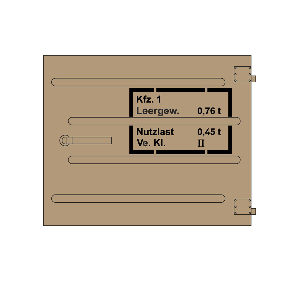 Painting template lettering Kfz1 Kübelwagen vehicle military 82 33x21cm # A5188