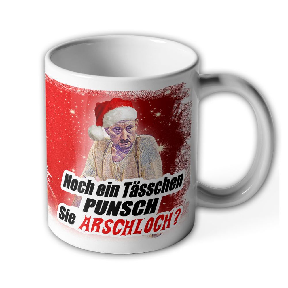 Tasse Alfred Tetzlaff Weihnachtsbecher Sie Arschloch Punsch Frohe Weihnachten Fun Kult TV Serie Geschenk 70er #43355