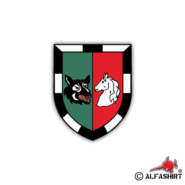 Sticker PzGrenBtl 162 Tank Battalion BW Coat of Arms Badge 7x6cm A1263