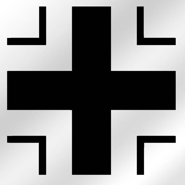 Balkenkreuz Bundeswehr Emblem Modellbau Militär schwarz 10x10cm #A001