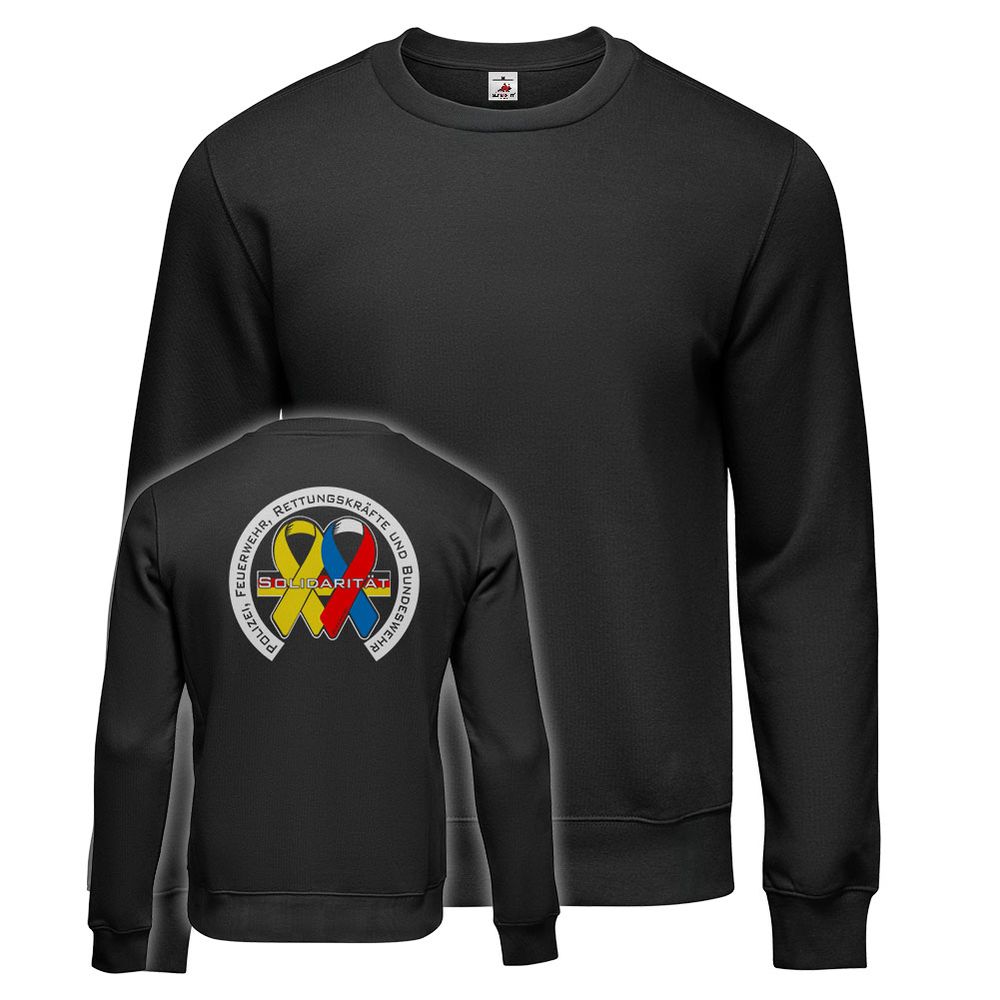 Pullover Sweatshirt Alfashirt Solidarität Polizei Bundeswehr Unterstützung#47194