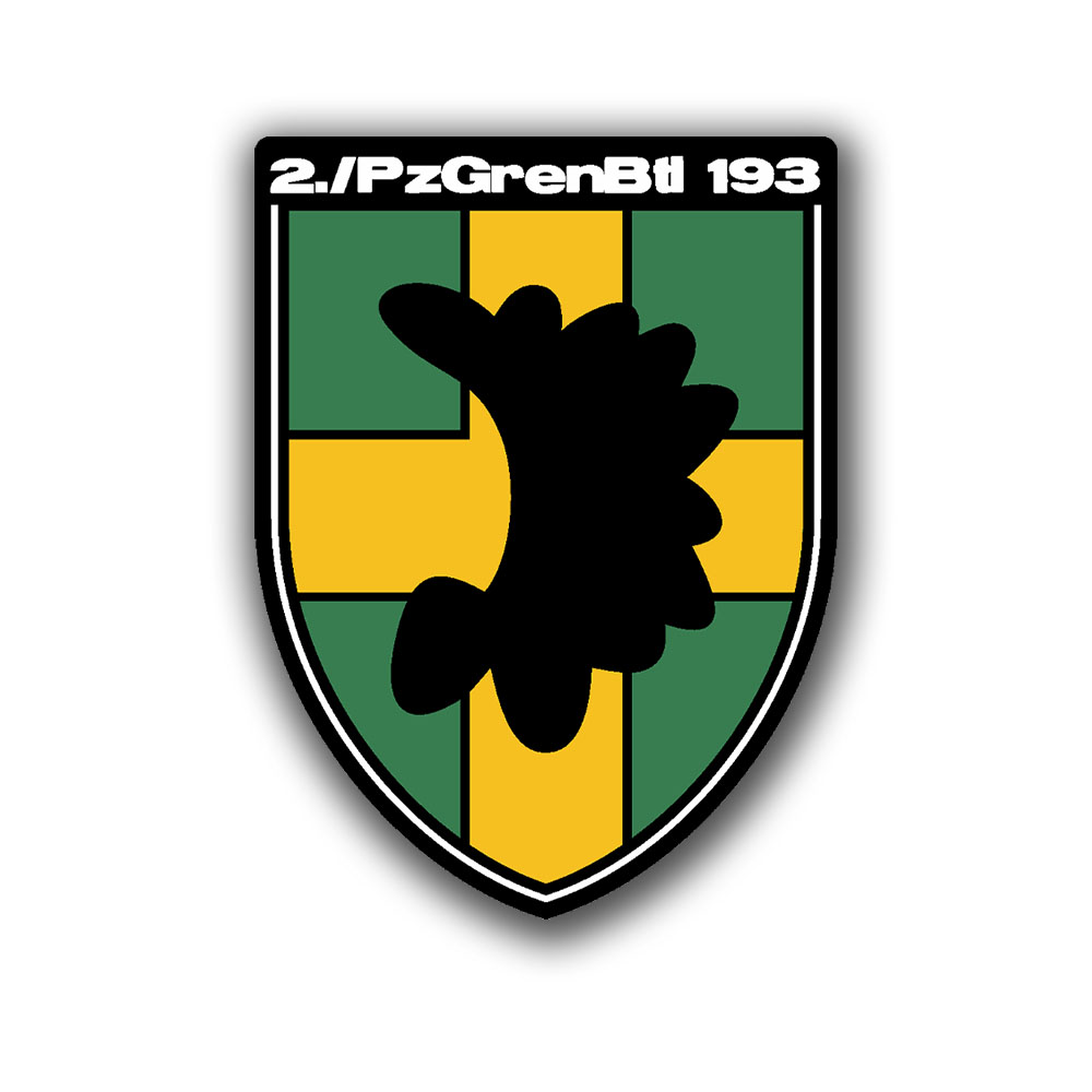 Sticker 7x5cm 2 Company PzGrenBtl Panzergrenadierbataillon193 Handorf #A6445