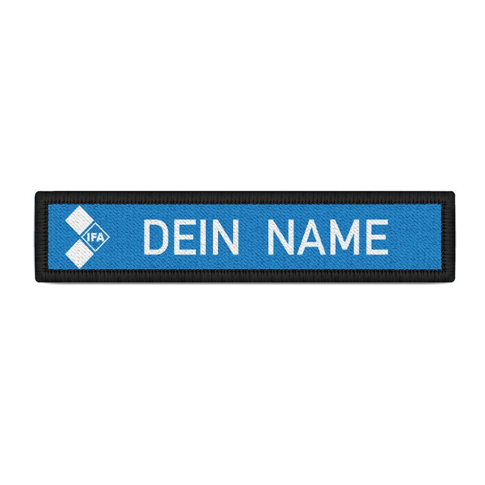 Namensschild IFA Personalisiert Wunschname Text Industrieverband #43610