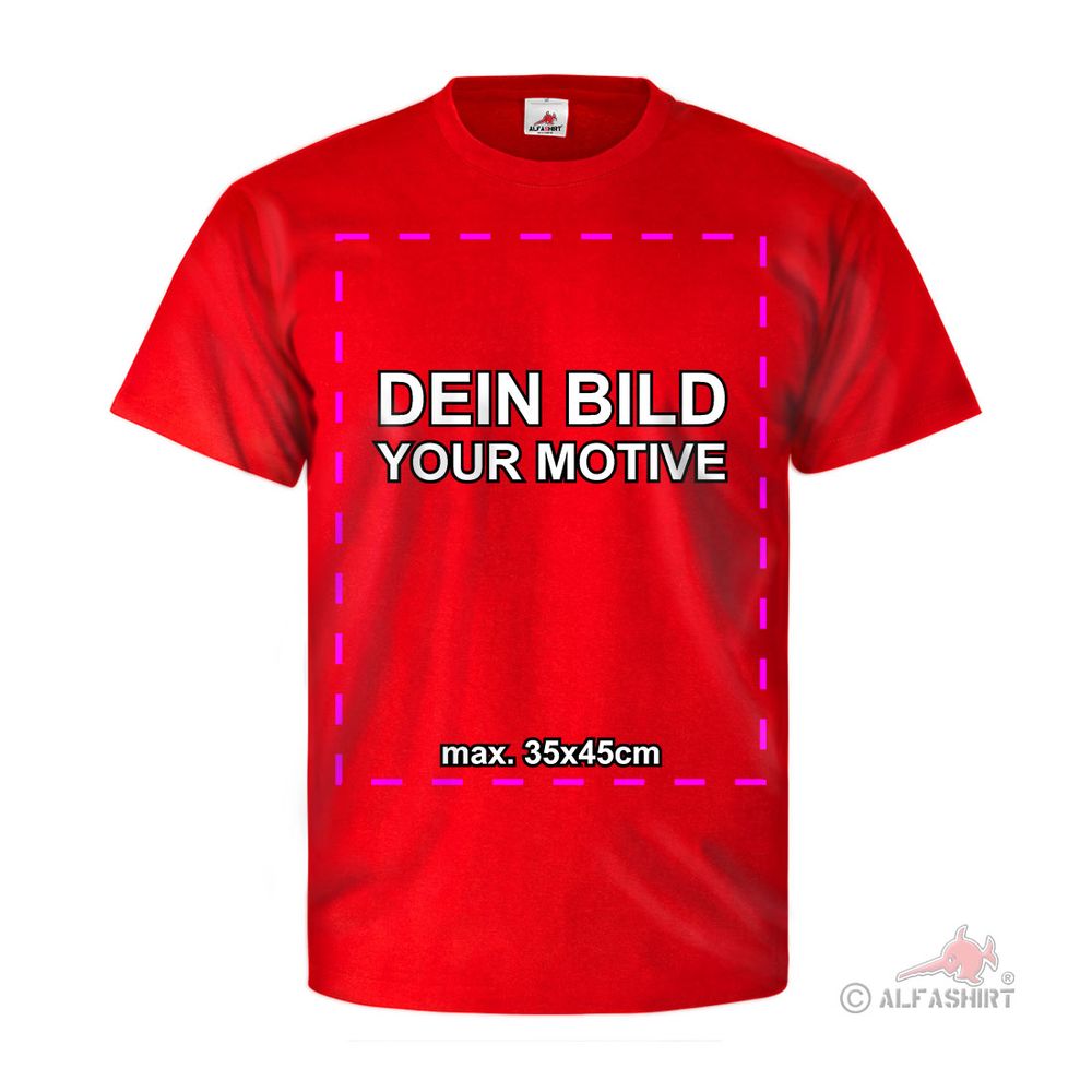 Shirt mit deinem Bild Druck Foto Wappen personalisiert Einzelstück Notgeschenk Last Minute #26858