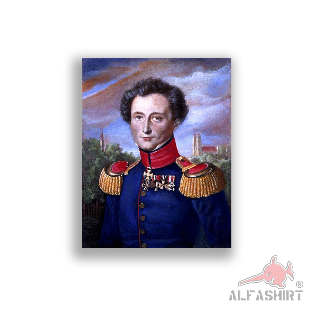 Sticker Carl Philipp Gottlieb von Clausewitz Castle Prussia 6x7cm A2399
