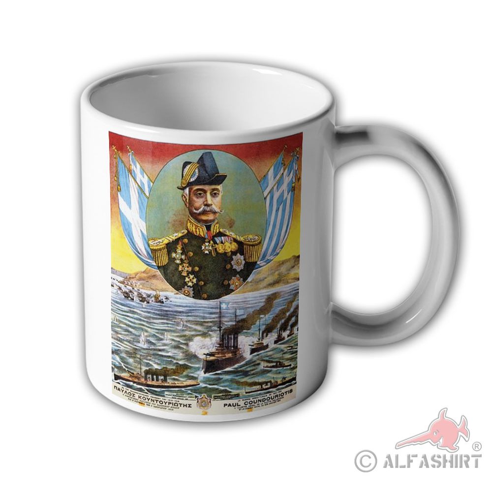 Admiral Pavlos Koundouriotis Vizekönig Staatspräsident Marine Kaffee #31539