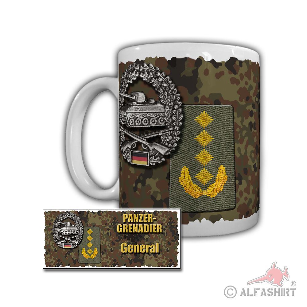 Tasse Panzergrenadier General Kräuter Trank Tee Beutel Pulver Bundeswehr  #29873