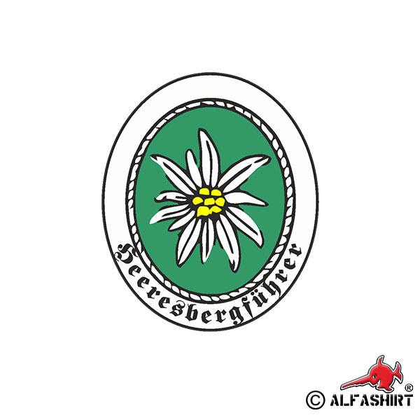 Aufkleber/Sticker Heerbergsführer Gebirgsjäger Abzeichen Wappen 4x7cm A715
