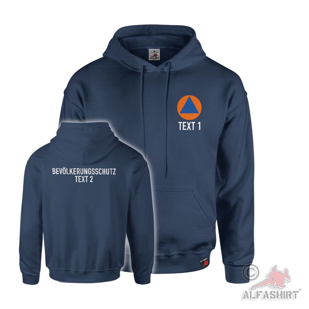 Hoodie Kapuzenpullover personalisierbar Bevölkerungsschutz KATS Gefahr #46197