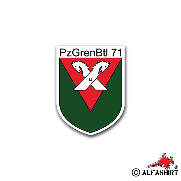 Aufkleber/Sticker PzGrenBtl 71 Panzergrenadier Btl Heer 1980 Hamburg 5x7cm A1416