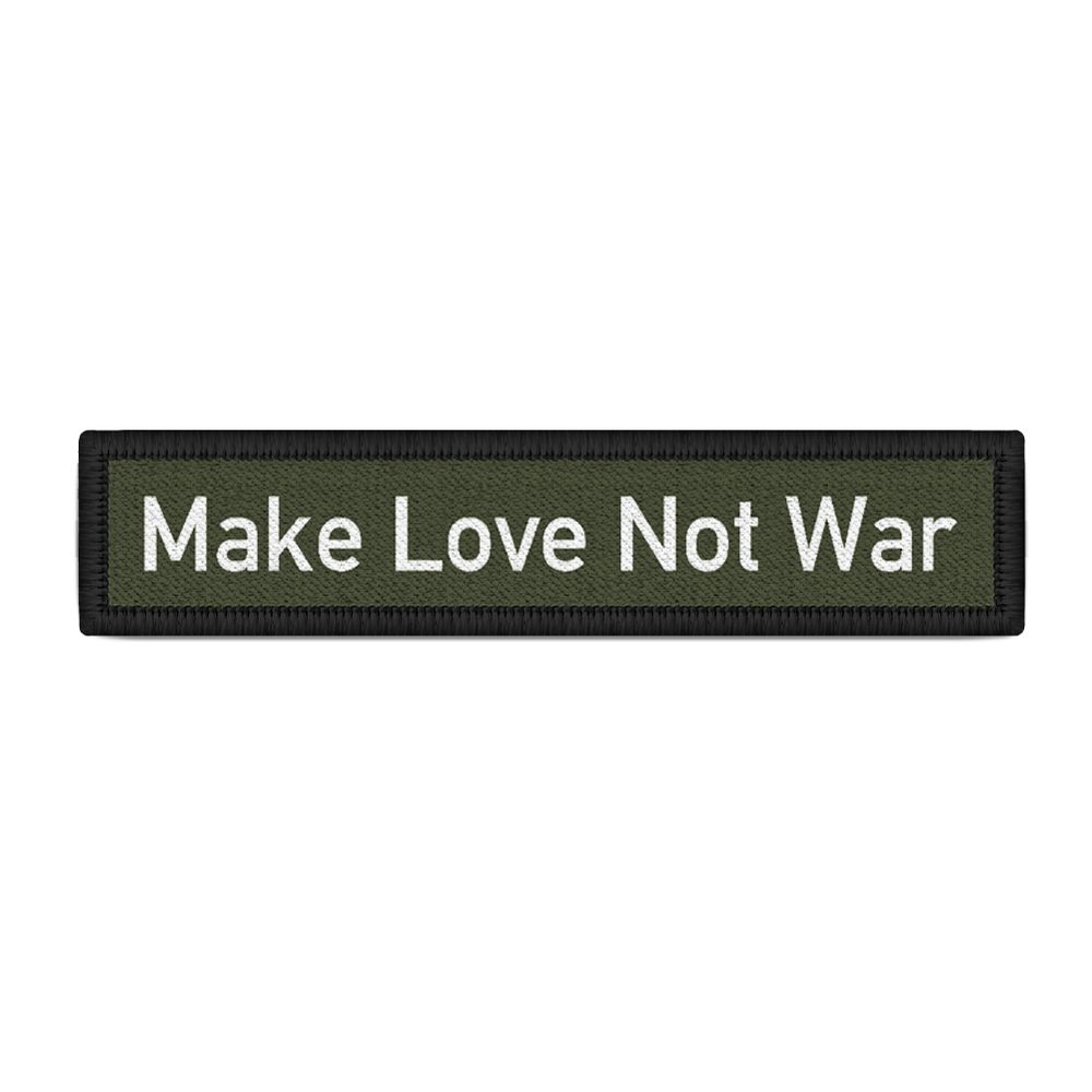 Patch Namensschild Make Love Not War Hippie Bewegung 68er Demo Abzeichen #30905