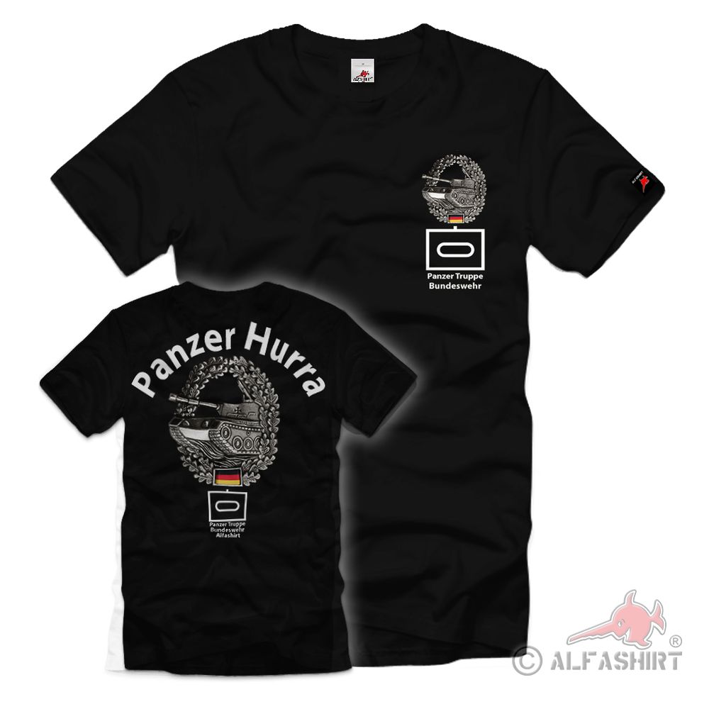 Panzer Truppe Panzer Hurra Bundeswehr Abzeichen Alfashirt#34981