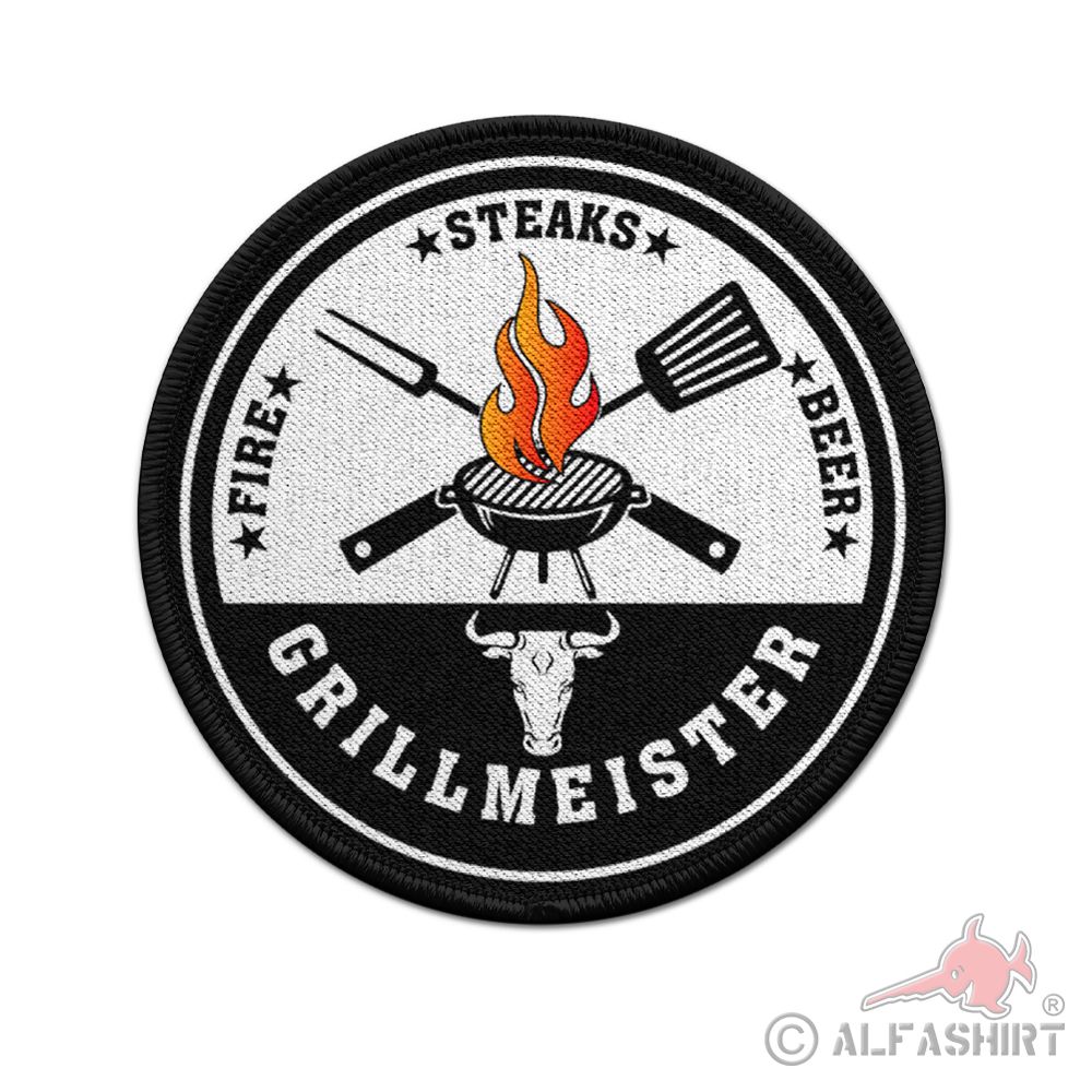 Patch Grillmeister BBQ Grilling Grill Tongs Barbeque Fire and Flame # 37849