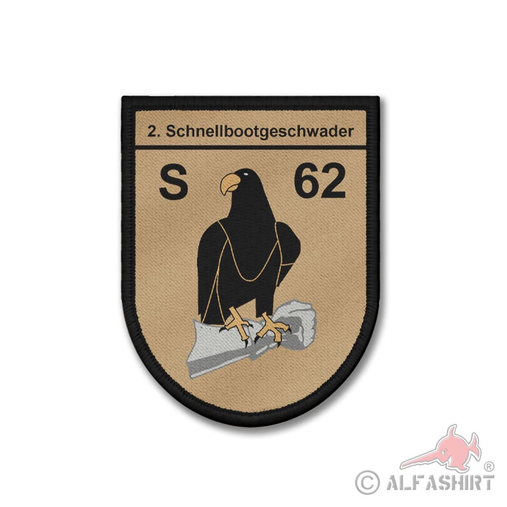 Patch 9x7cm 2. Schnellbootgeschwader S62 Falke Schnellboot Bundesmarine  #44329
