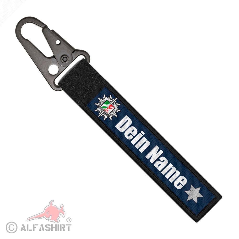 Tactical Schlüsselanhänger Polizei NRW Dein Name Wunschtext Uniform#40288