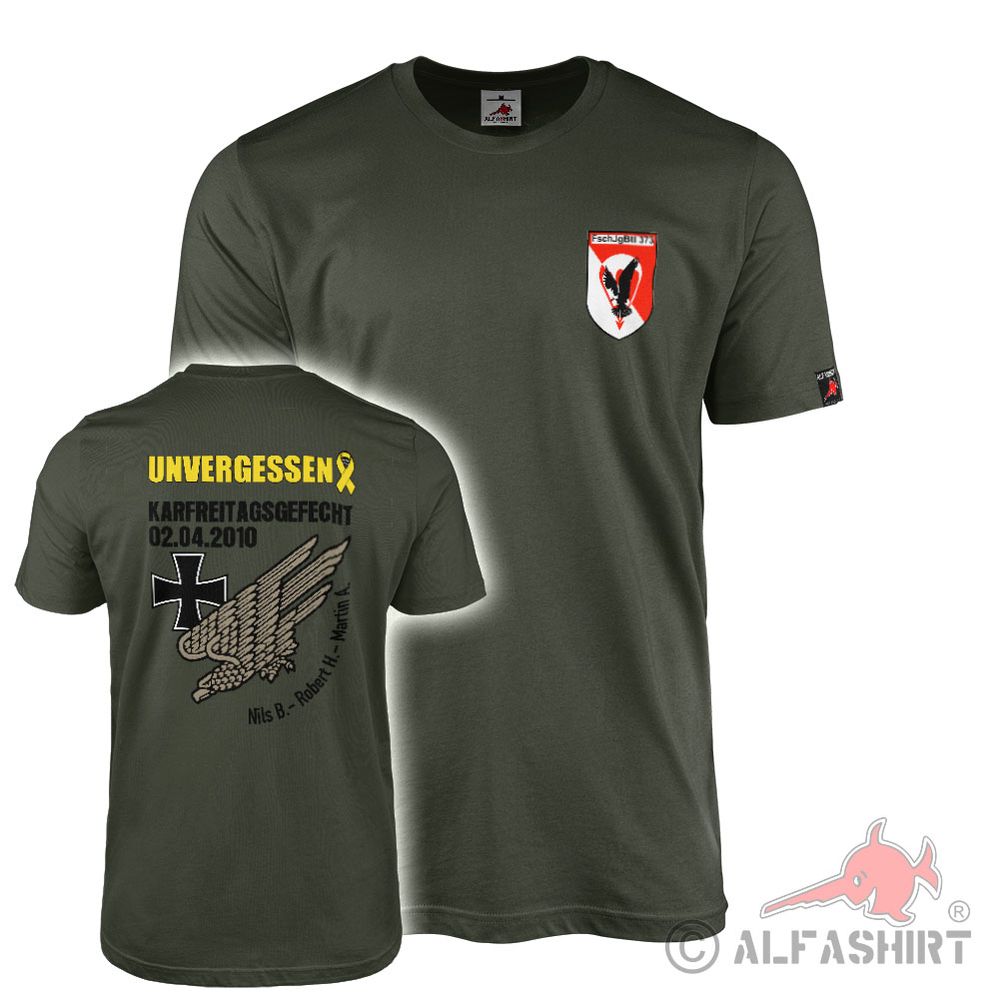 Karfreitagsgefecht 2010 Unvergessen 373 Einheit Fallschirmspringer T-shirt  #44264