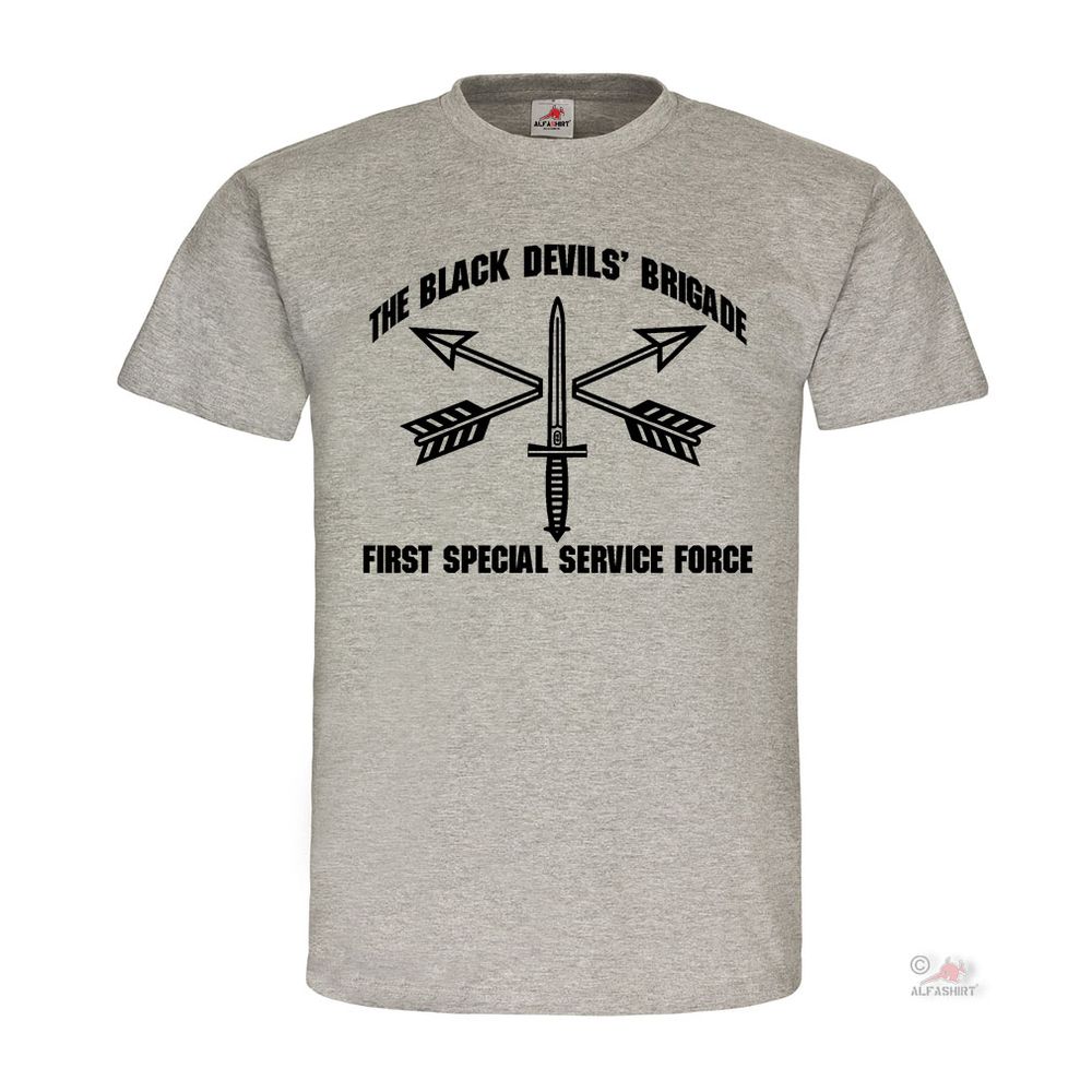 FSSF The Black Devils Brigade V-42 Stiletto First Special T Shirt #19702