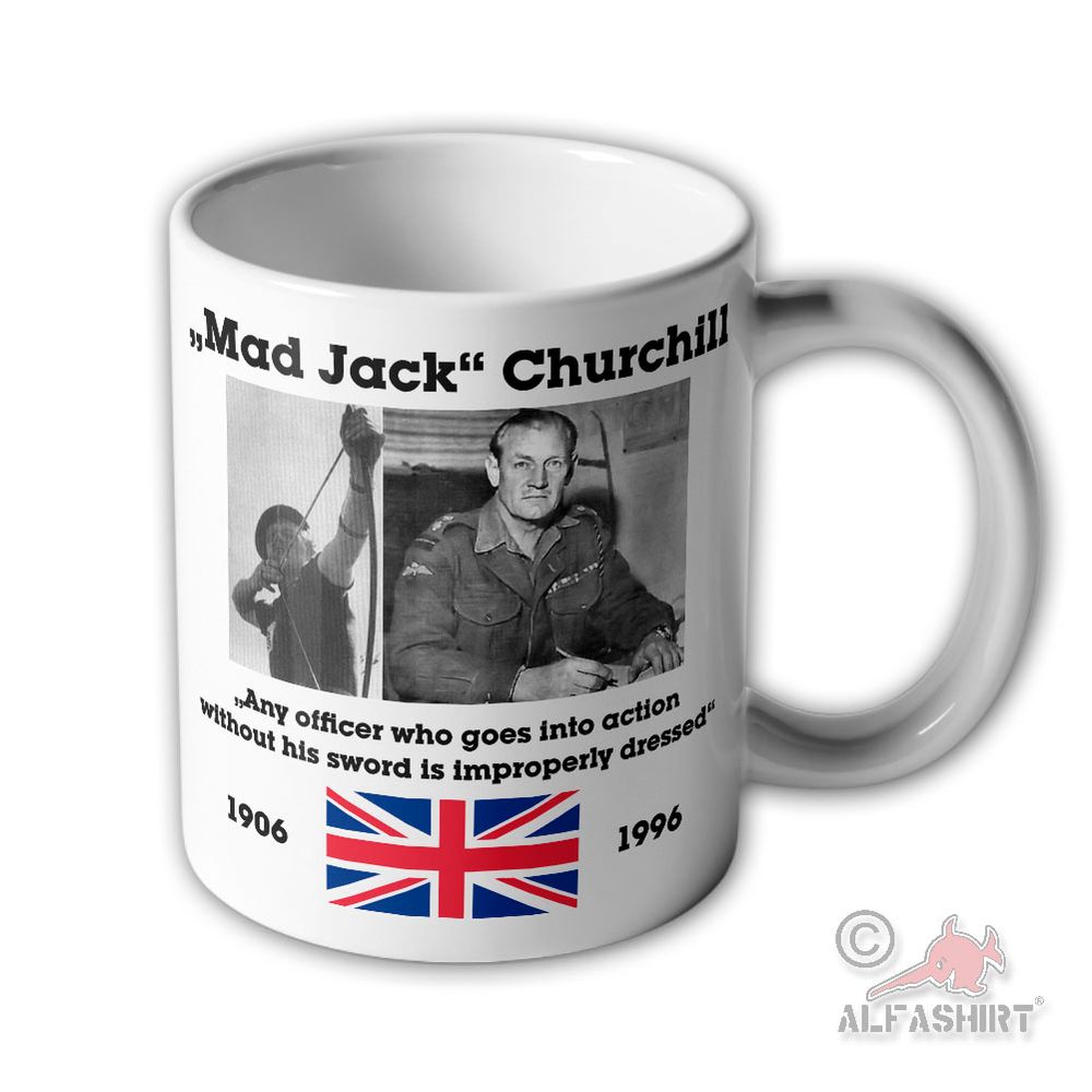 Tasse Mad Jack Churchill Bogen Schwert Dudelsack  Kommando British Army #45821