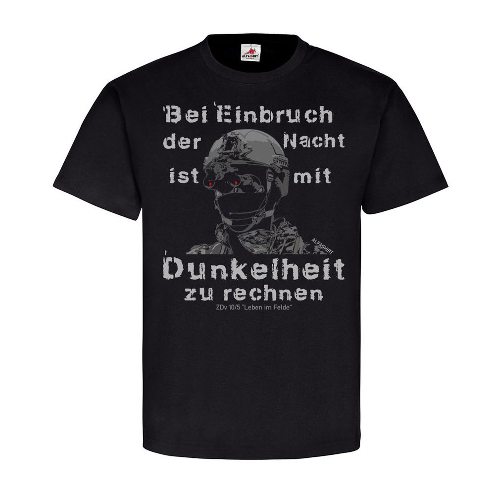 Bei Einbruch der Nacht ist mit Dunkelheit zu rechnen Humor Fun T Shirt #23290