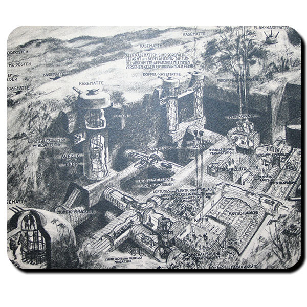 Maginot Linie Verteidigungssystem Bunker Anlage Festung André - Mauspad #10837