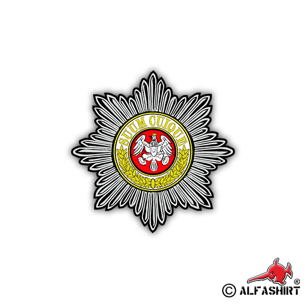 Sticker Gardestern Prussia Army Guard Badge Order 7x7cm A841
