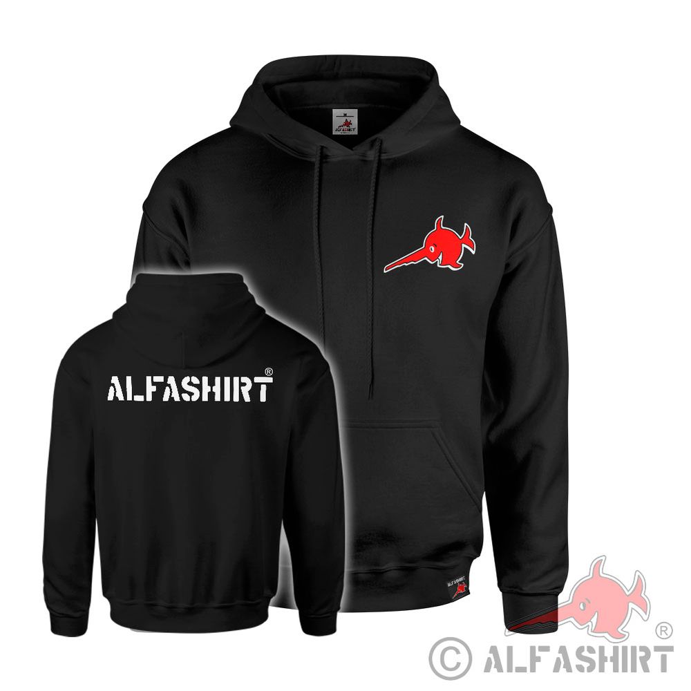 Hoodie ALFASHIRT Logo Brand Swordfish Sawfish Fan Pullover #43308