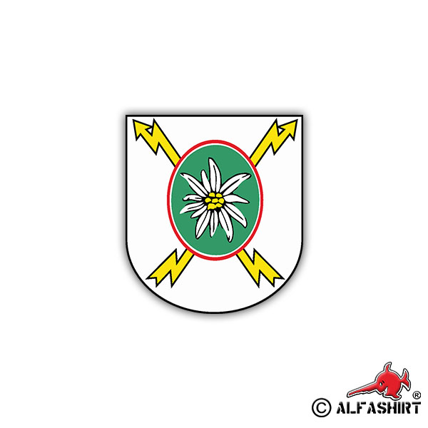 Sticker GebFmBtl 210 Communications Battalion BW Coat of Arms 7x6cm A1122