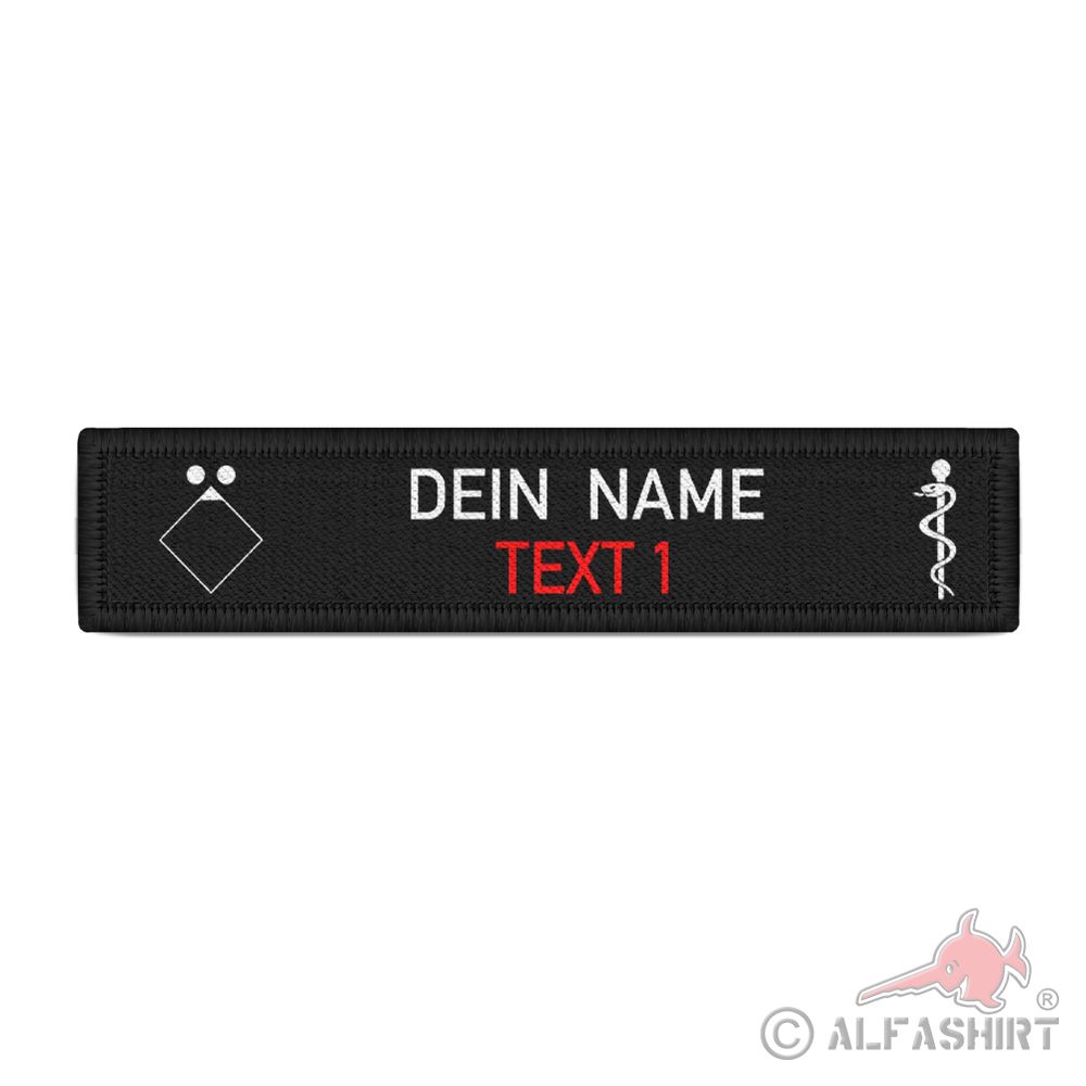 Gruppenführer Namen-Schild Patch Feuerwehr personalisierbar Bundeswehr #40568