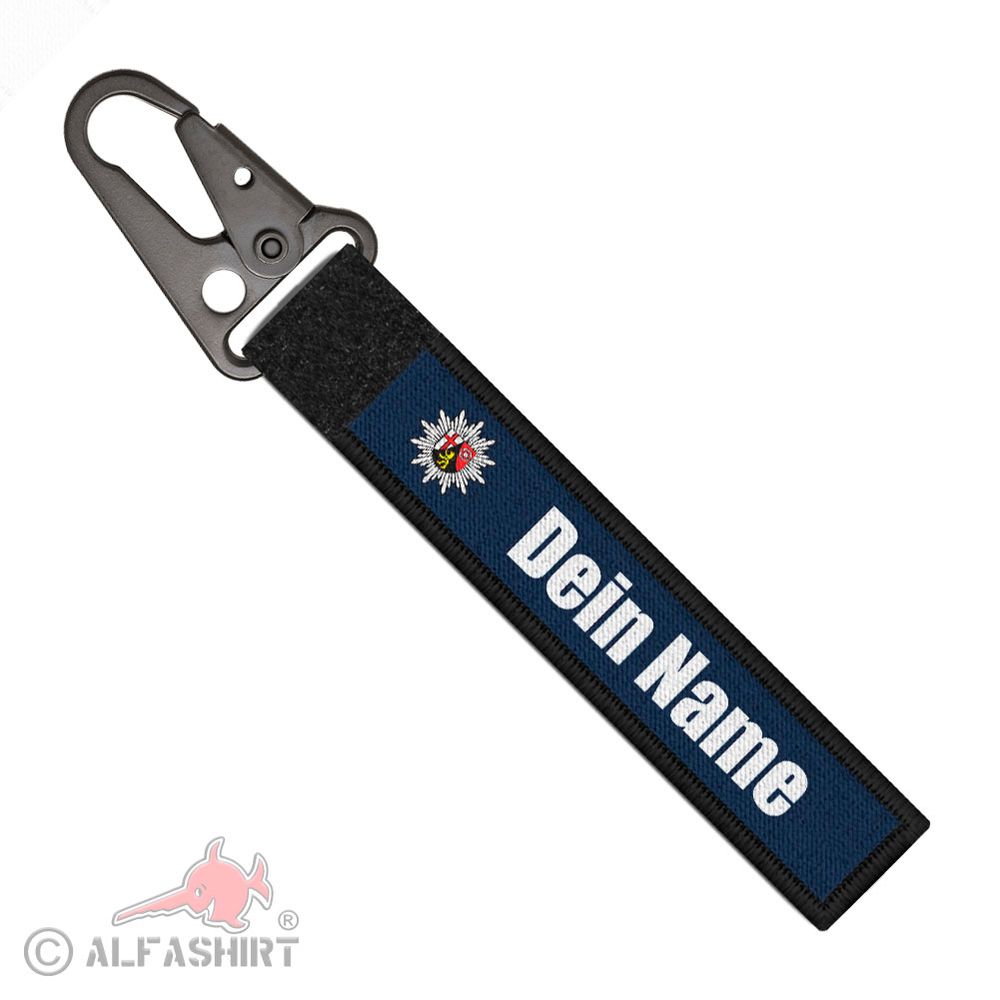 Tactical Keychain Rhineland Palatinate Police Your Name Personalized #40863