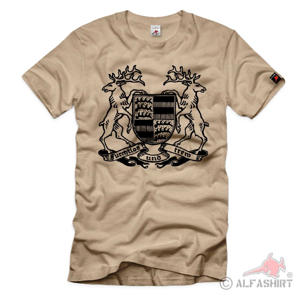 Fearless and Faithful Kingdom of Württemberg Baden Trew Coat of Arms Emblem T-Shirt#40432