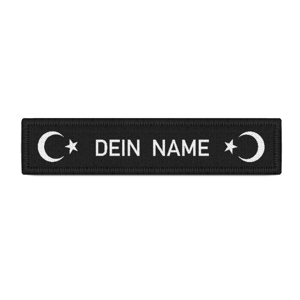 Namenspatch Türkei TYP 2 Halbmond Stern Name Patch Türkiye Cumhuriyeti #25244