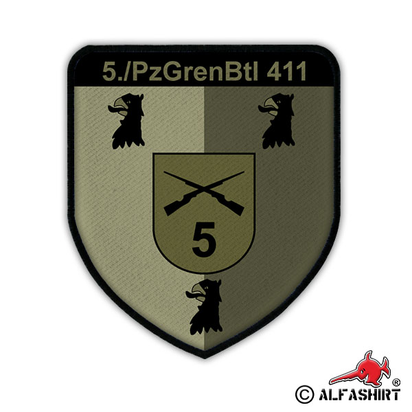 5 Company PzGrenBtl 411 Coat of Arms Panzergrenadier Bundeswehr Emblem # 15325