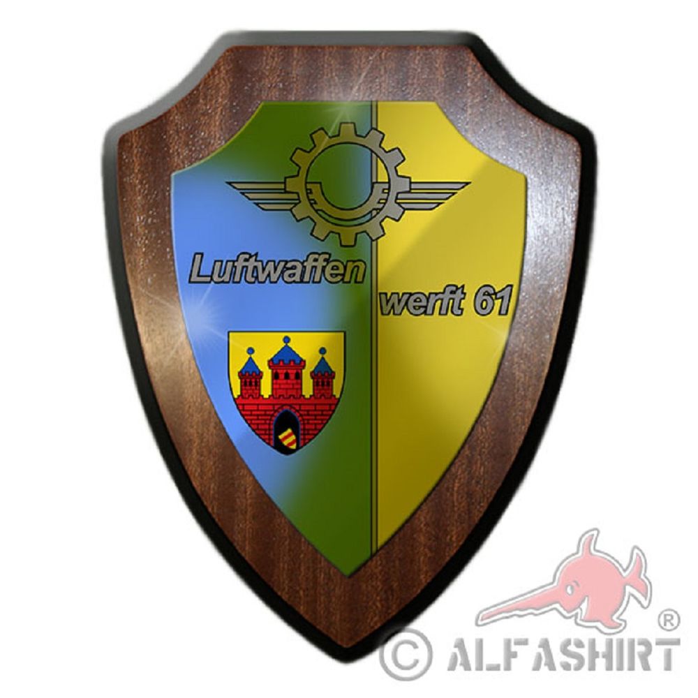 Luftwaffen Werft 61 Oldenburg Instandsetzung Abzeichen Wappenschild #19950