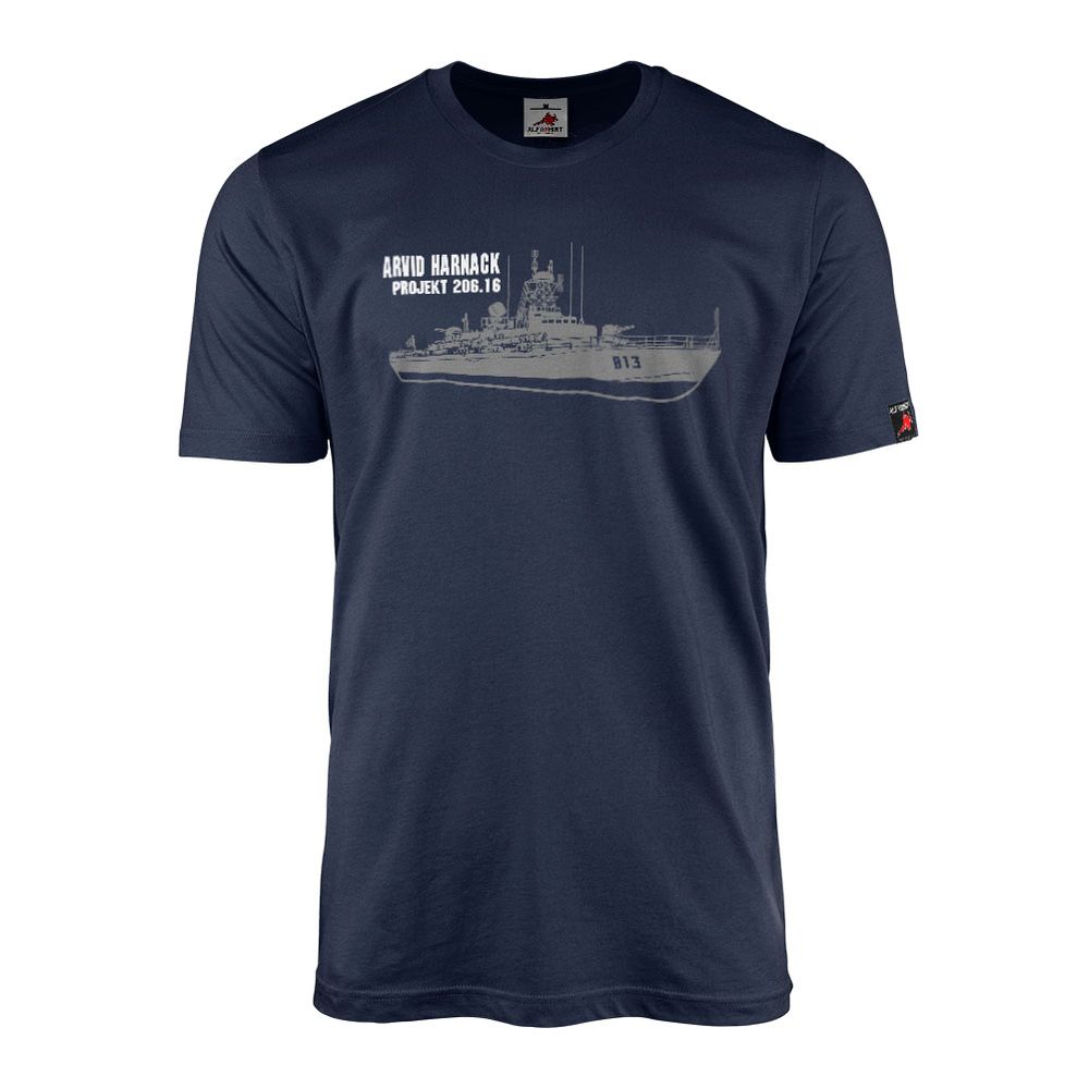 T-Shirt Boot Arvid Harnack 813 Projekt 206.16 TS-Boot Umriss Stahl Torpedorohr #46769