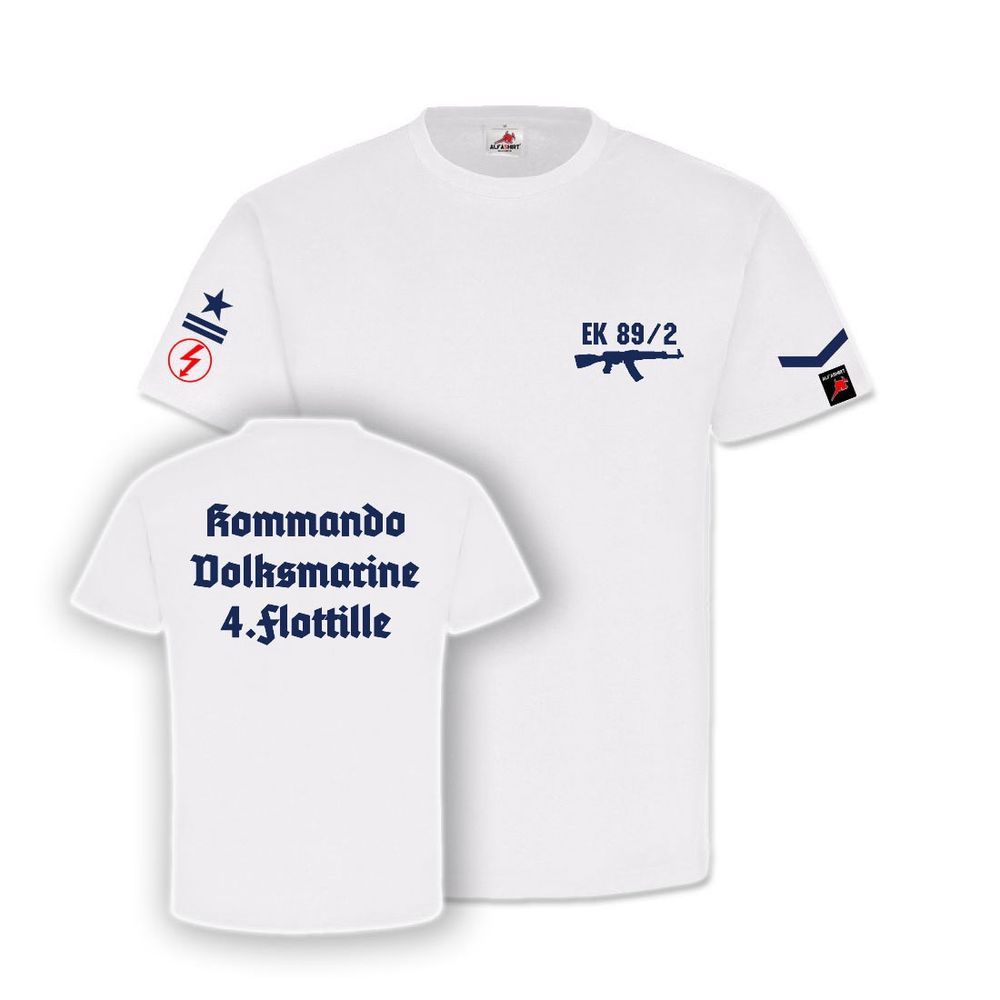 4 Flottille Volksmarine Stabsmatrose Funk NVA DDR Abzeichen T-Shirt #31798