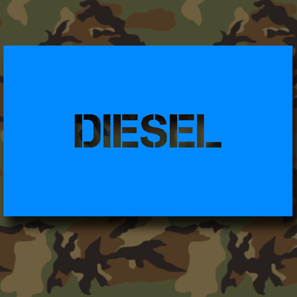 Lackierschablonen Aufkleber DIESEL Kraftstoff US 7cm A457
