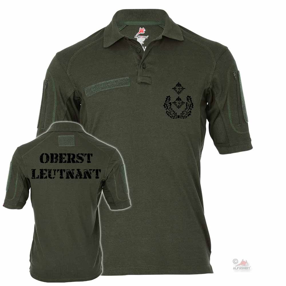 Tactical Poloshirt Alfa - Oberstleutnant Dienstgrad BW Abzeichen Offizier #19113