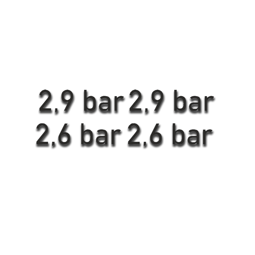 2,6-2,9 bar Reifendruck Aufkleber Sticker Kotflügelaufkleber 2x 1,5x5cm#A5443