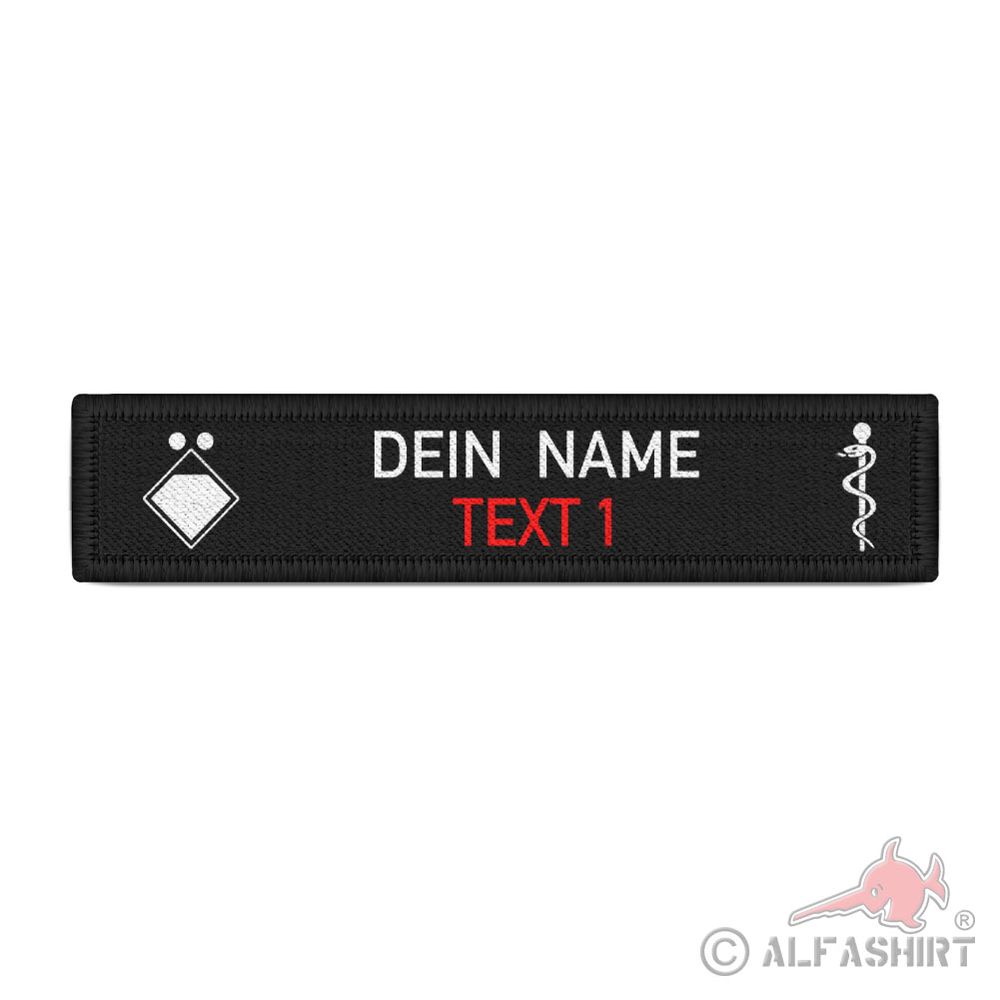 Gruppenführer Namen-Schild Patch Feuerwehr personalisierbar San#43408