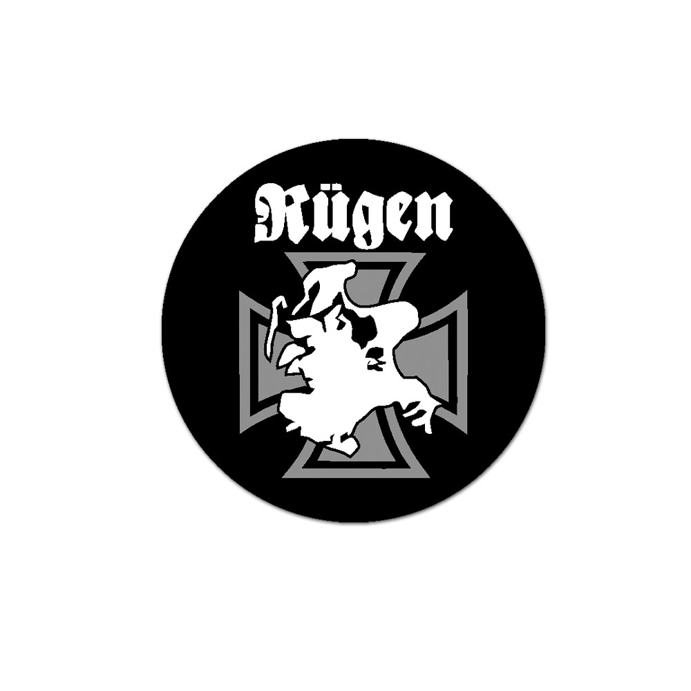 Insel Rügen Aufkleber Sticker Rugia Urlaub Tourist Ostsee Altdeutsch 7x7#A6388