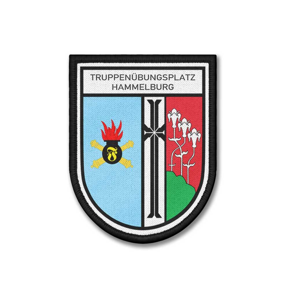 Patch, semicircular, Hammelburg military training area coat of arms, 9x7cm #47511