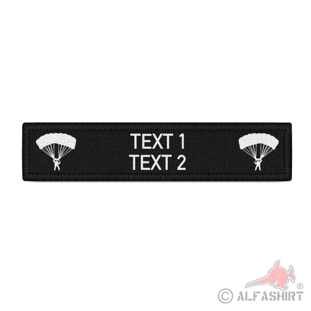 Namensschild Patch Fallschirm Springer personalisiert Text  #40155
