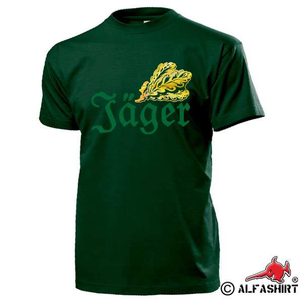 Jäger Eichenlaub BW Eiche Jagdschutz Gebirgsjäger Infanterie T Shirt #17281